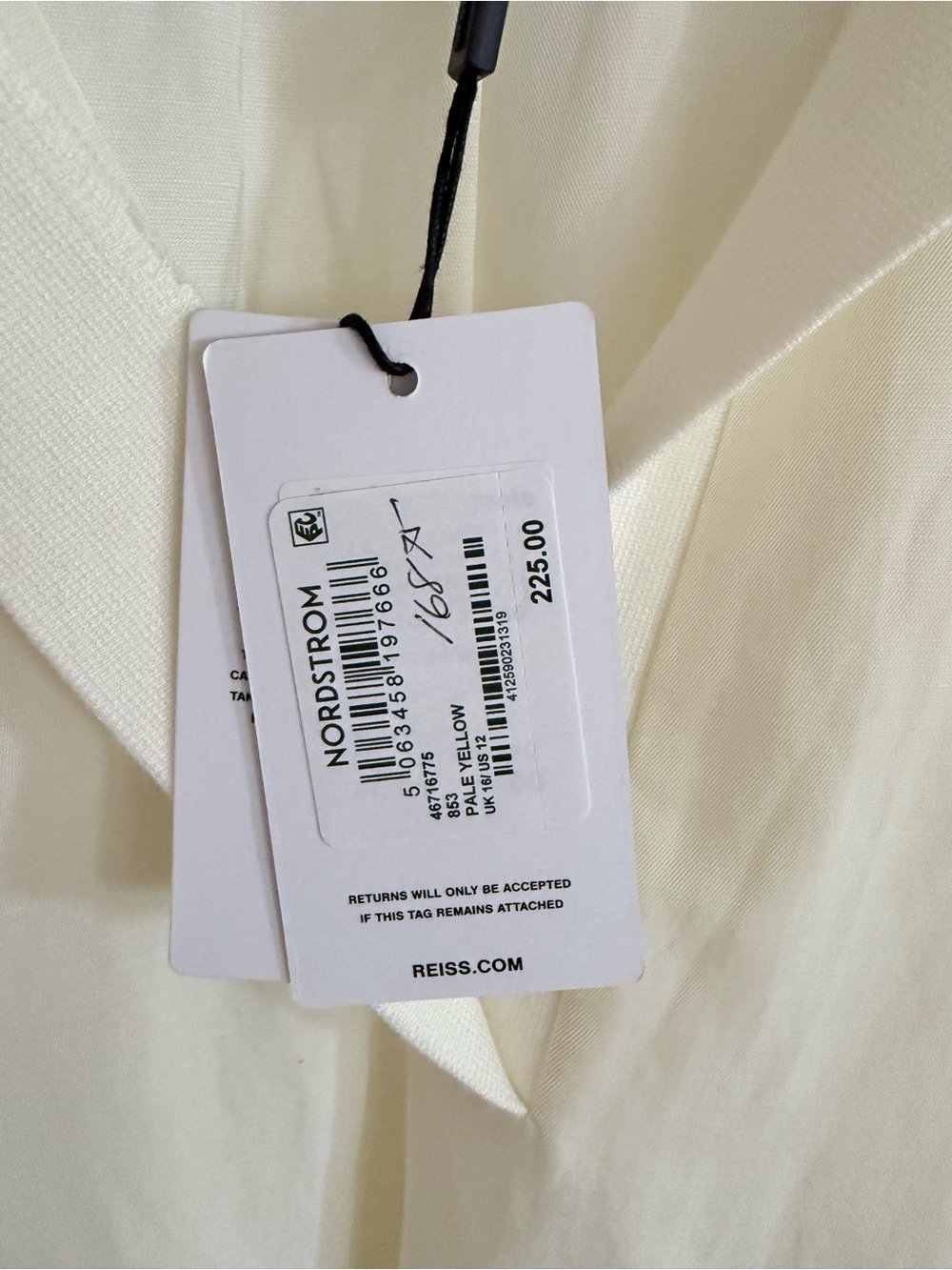 Reiss Isobel Popover Blouse in Pale Yellow - Picture 7 of 12